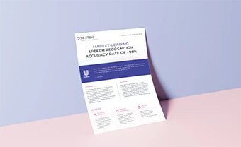 SESTEK Speech Recognition <br class='visible-lg'> One-pager